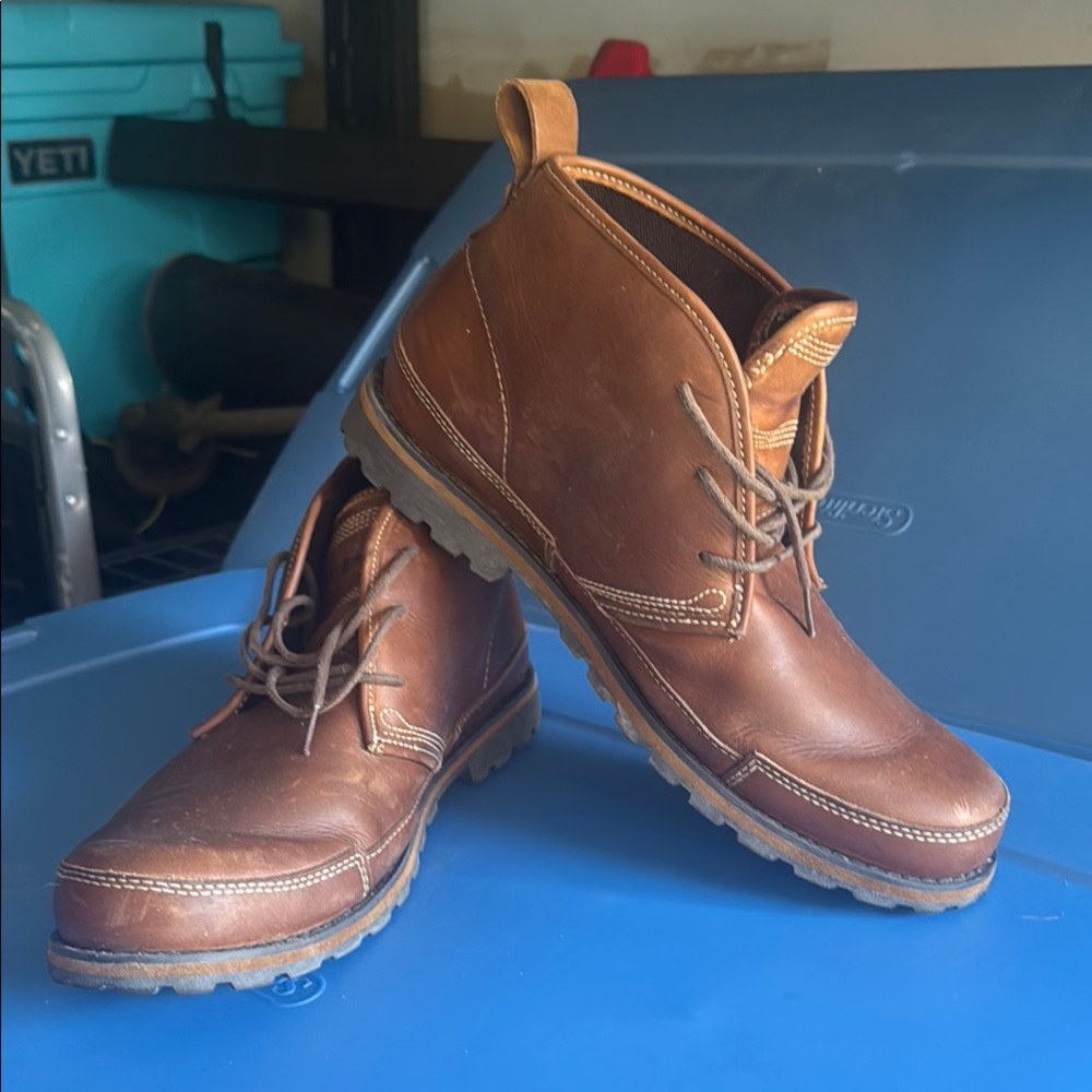 Men's Brown Leather Boots, Timberland 12